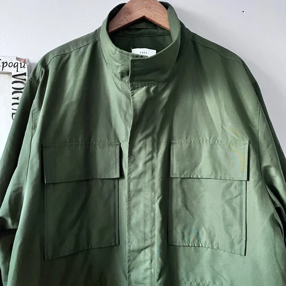 Free Assembly Men’s Green Utility Jacket Size 2XL - Picture 2 of 10